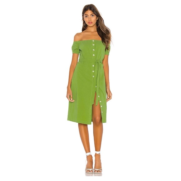 L’Academine The Callao Midi Dress in Moss SZ XS - Picture 1 of 8